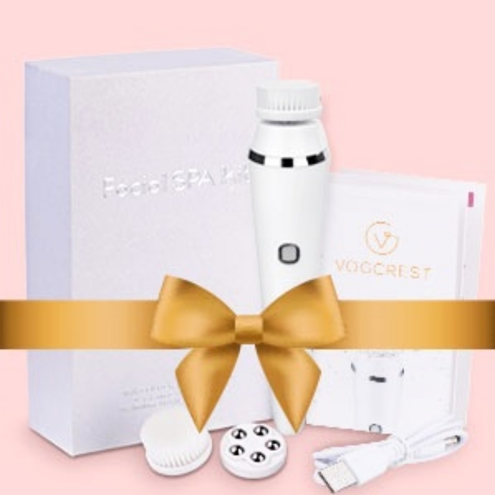 NIB Vogcrest Facial Cleansing Scrub Brush Spa Kit - Picture 2 of 11